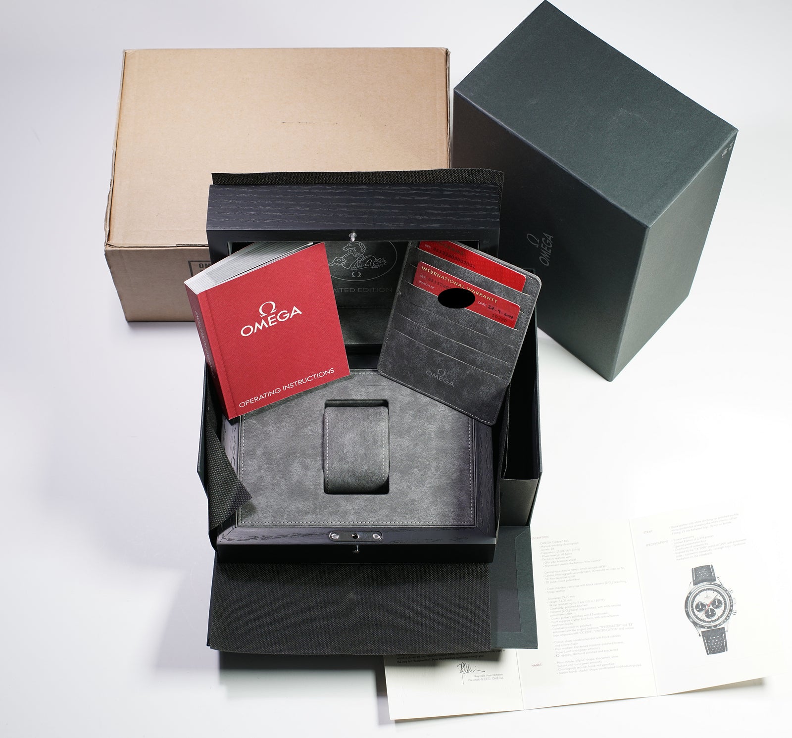 Omega Speedmaster Moonwatch Chronograph Pulsometer CK2998 Black  