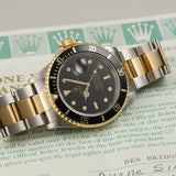 40mm Vintage Steel And 18k YG Black Swiss Only Dial Circa 1998