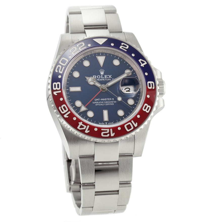 40mm Ceramic Pepsi Bezel 18k White Gold Blue Dial