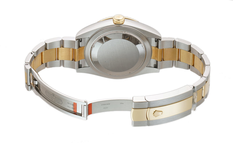 Steel & 18k Yellow Gold 42mm White Dial on RubberB Bracelet Included