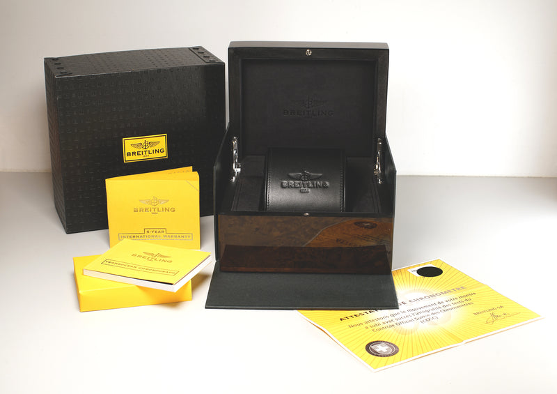 43mm Chronograph 18k Rose Gold Silver Dial Full Set 2013