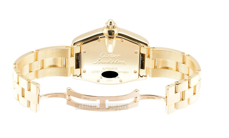 18k Yellow Gold Large 37mm Silver Dial Automatic On Bracelet