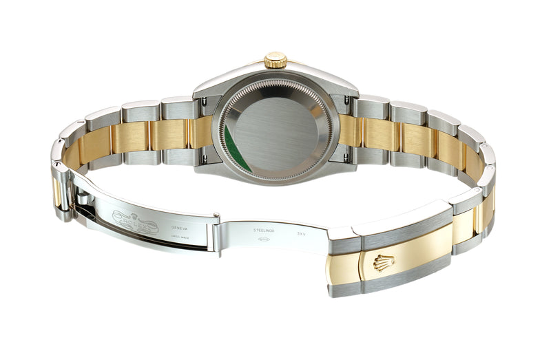 36mm Steel & Yellow Gold Fluted Bezel White Roman Dial Oyster Bracelet