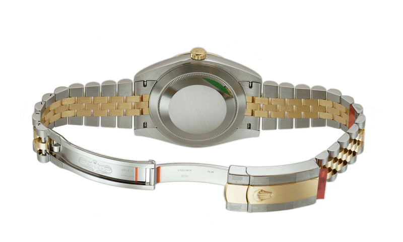 41mm Steel And 18k Yellow Gold Mother Of Pearl Diamond Dial Jubilee