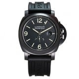 Power Reserve PVD Coated Steel 44mm Black Hobnail Dial Full Set L Series
