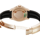 37 18k Eversose Gold Ceramic Bezel Black Dial Oysterflex