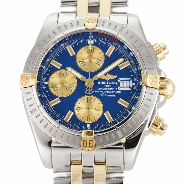 Breitling blue hot sale and gold