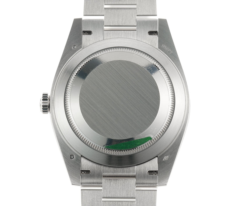 Platinum President Baguette Diamond Bezel Silver Stripe Motif Index Dial