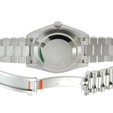 40mm Platinum President Baguette Diamond Bezel Black Baguette Diamond Dial