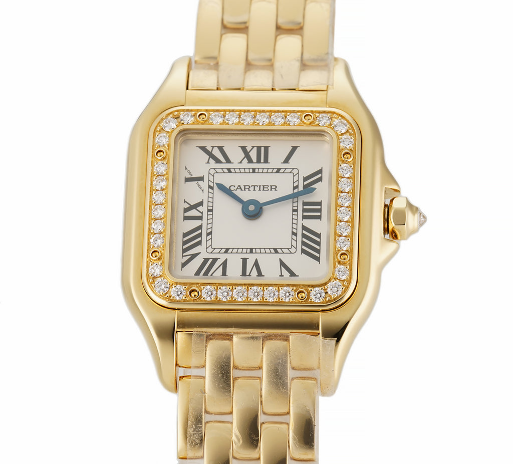 Cartier Panthere de Cartier Medium Silver Dial 18kt Yellow Gold