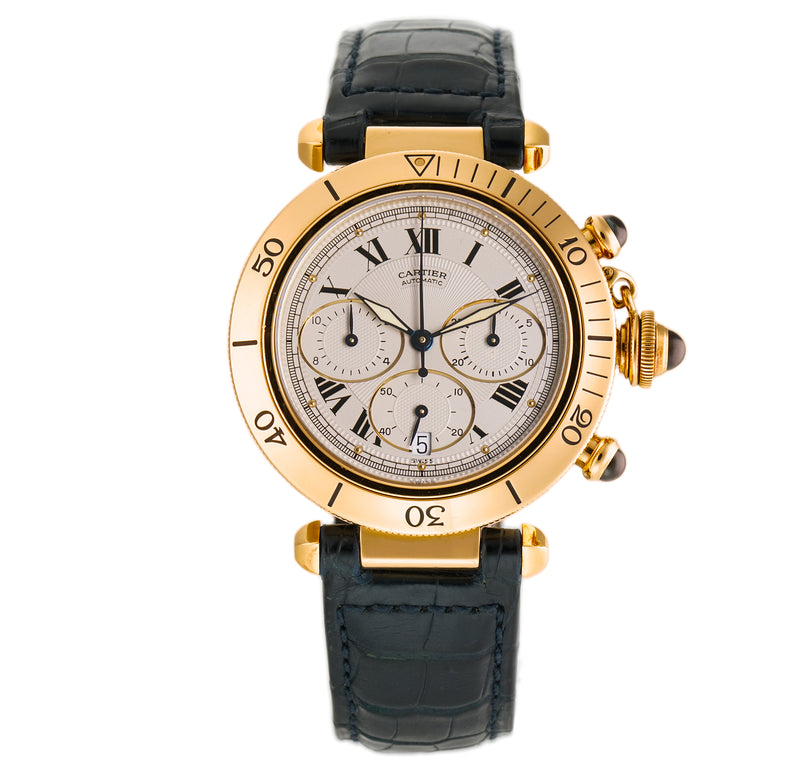 Pasha Chronograph 38mm 18k Yellow Gold Special Gold Rotor