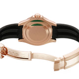 40mm 18k Eversose Gold Ceramic Bezel Black Dial Oysterflex