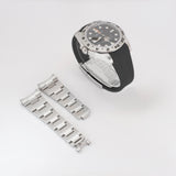 42mm Black Dial On Black RubberB & Steel Bracelet Included Box and Papers