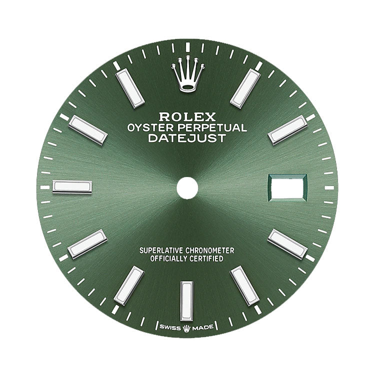 36mm Steel Mint Green Index Dial 18k Fluted Bezel Jubilee Bracelet