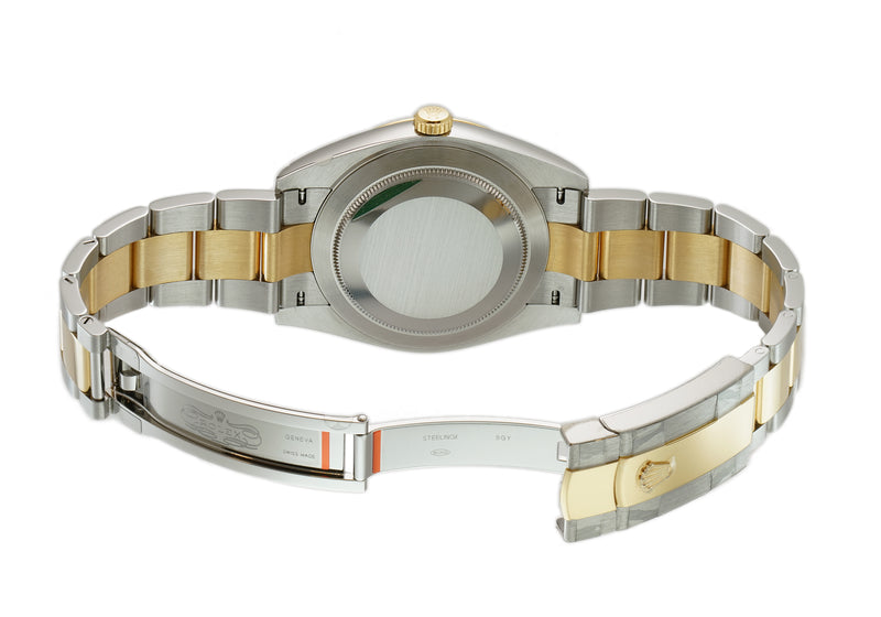 41mm Steel & Yellow Gold White Mother Of Pearl Diamond Dial Oyster Bracelet