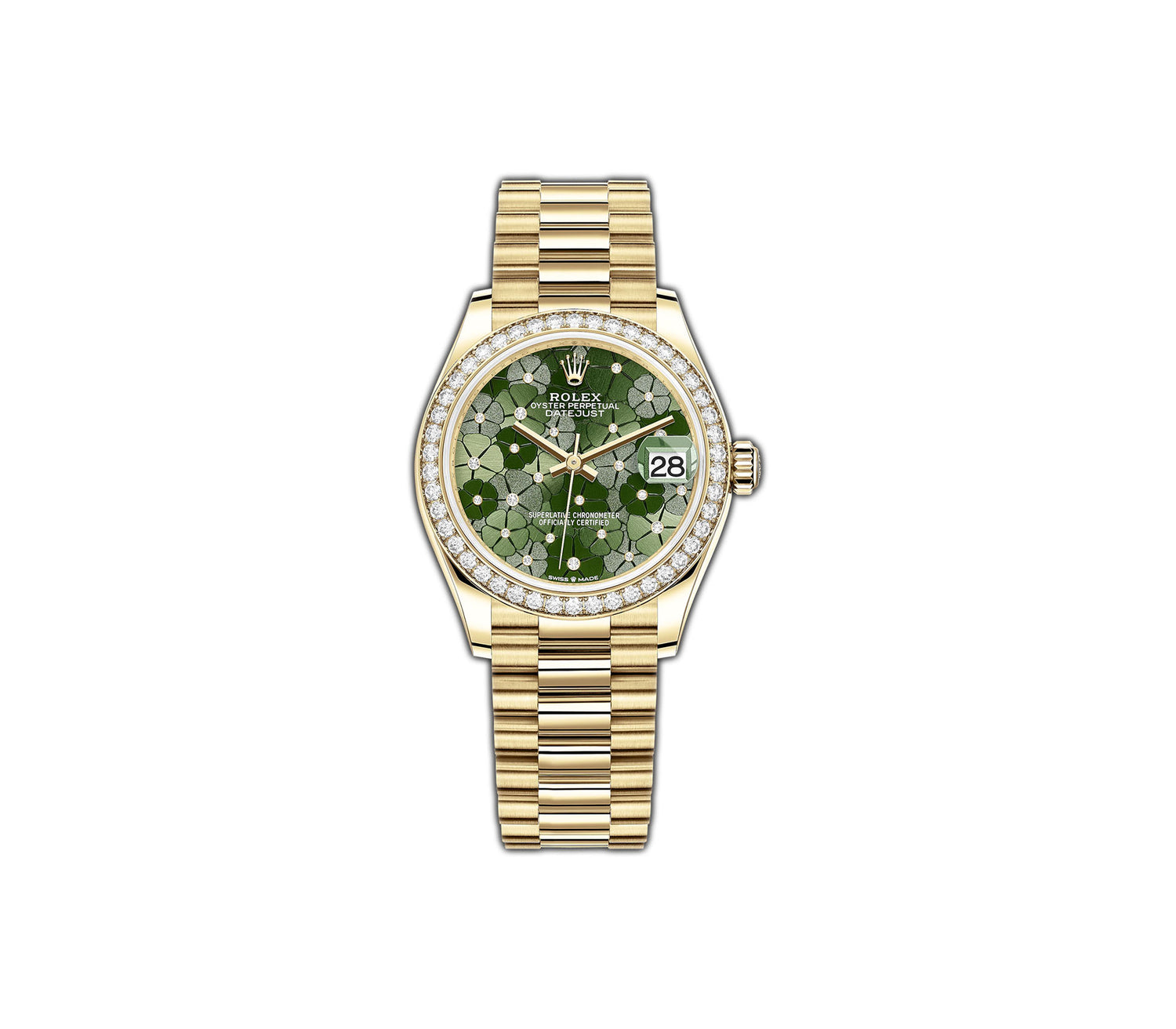 Rolex jubilee datejust green floral outlet dial ladies automatic watch