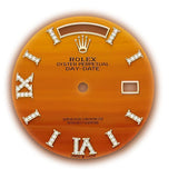 36mm 18k Yellow Gold President Fluted Bezel Carnelian Dial