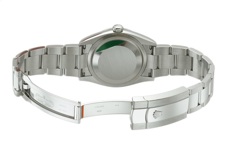 36mm Steel Wimbledon Dial 18k Fluted Bezel Oyster Bracelet