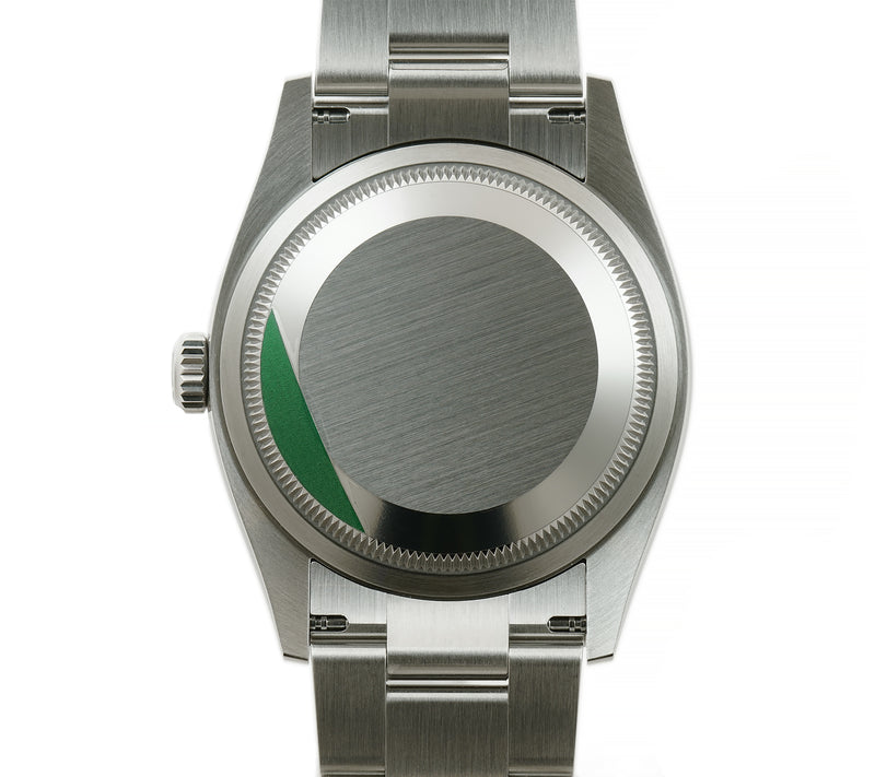 36mm Steel Wimbledon Dial 18k Fluted Bezel Oyster Bracelet