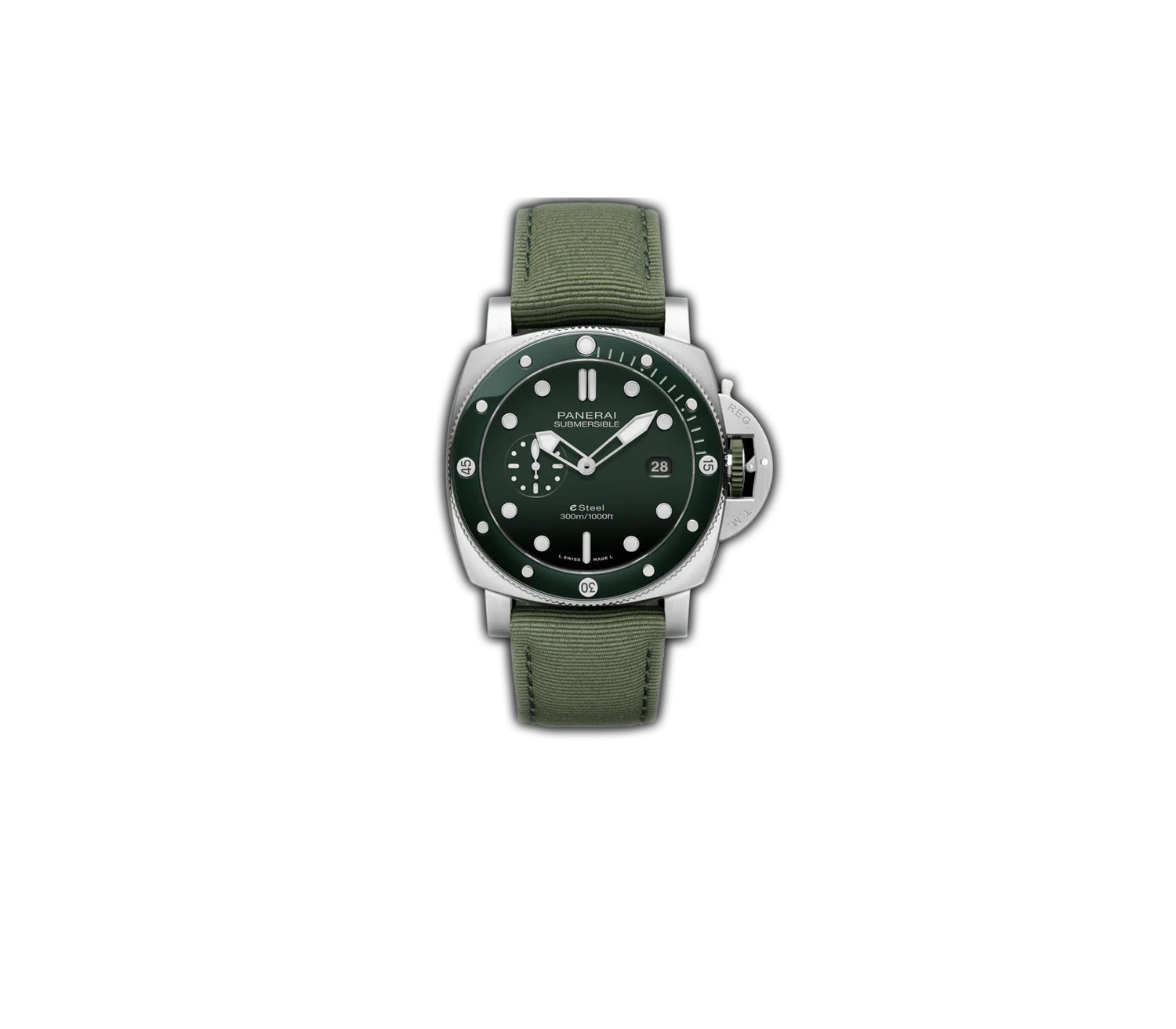 Panarai 44mm Submersible QuarantaQuattro ESteel Green Dial PAM