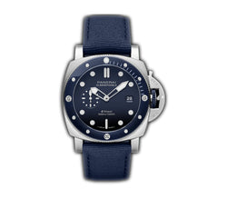 44mm QuarantaQuattro ESteel™ Blu Profondo Ceramic Bezel Blue Dial