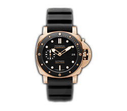 42mm Goldtech Ceramic Bezel Black Dial on Rubber