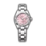 28mm Steel Pink Diamond Dial Fluted Bezel Oyster