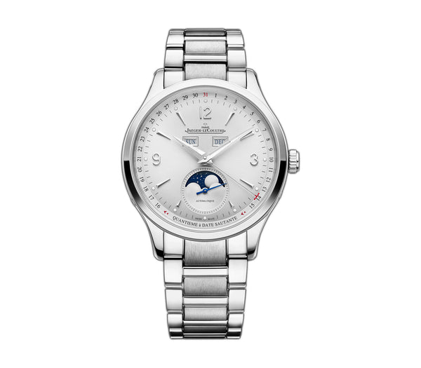 40mm Calendar Moon Stainless Steel Silver Dial on Bracelet