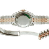 31mm Steel & Everose Gold Diamond Bezel Aubergine Roman Diamond VI Dial Jubilee Bracelet