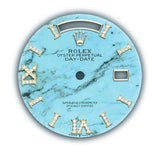 36MM 18k Everose Gold President Diamond Bezel Turquoise Dial
