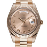 41mm 18k Everose Gold President Rose Roman Dial Full Set 2015