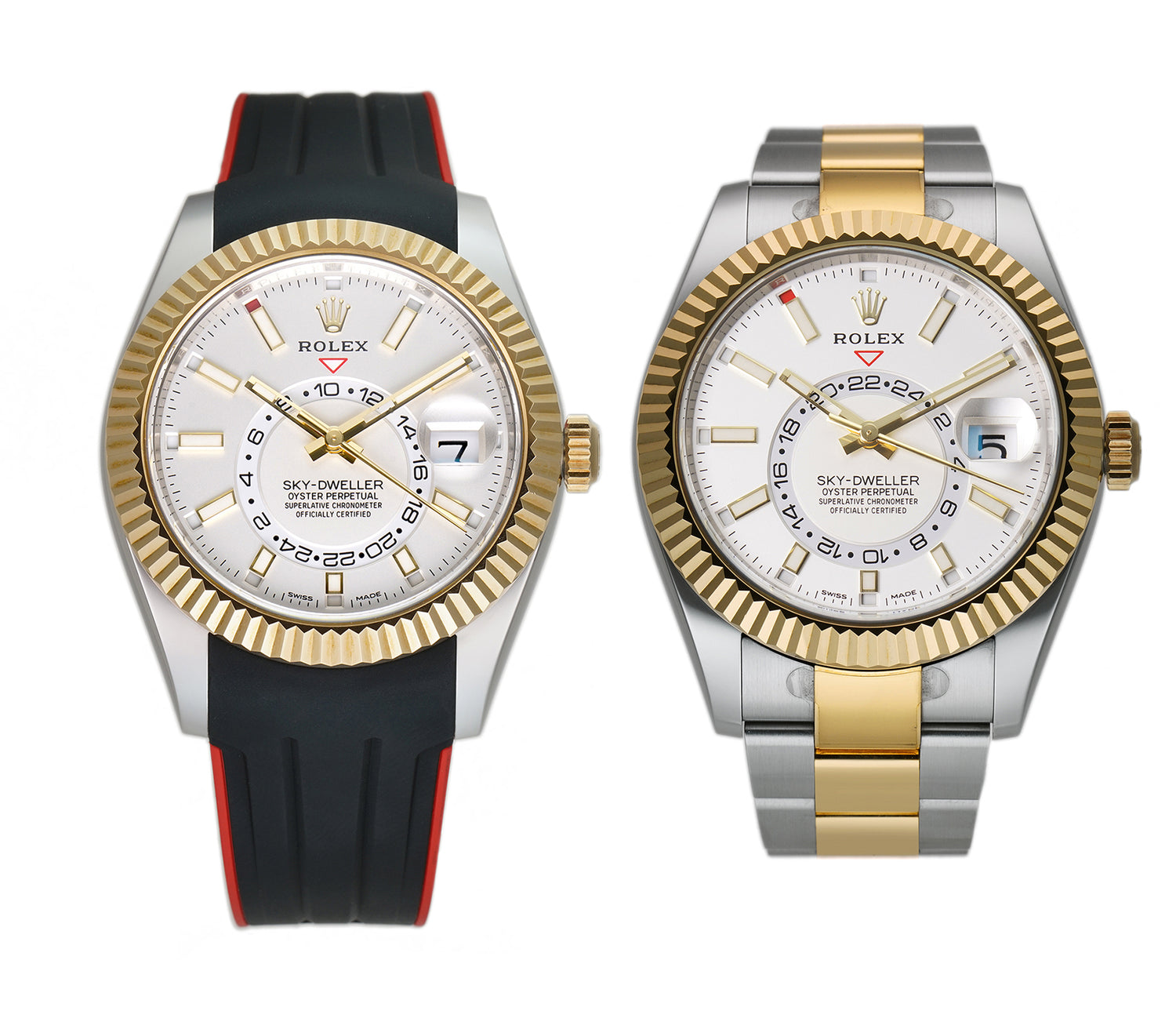 rolex steel and gold sky dweller