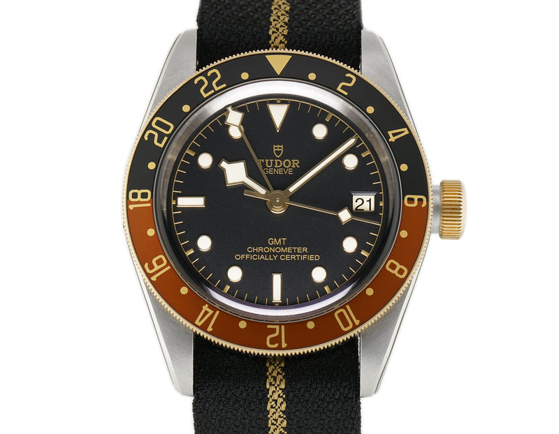 GMT S&G Rootbeer Steel and Yellow Gold 41mm Black Dial on NATO