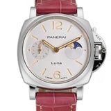 38mm Due Luna Moonphase White Sandwich Dial