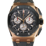 43mm Chronograph Rose Gold Ceramic “Méga Tapisserie” Black Dial