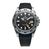 42mm Black Dial On Black RubberB & Steel Bracelet Included Box and Papers