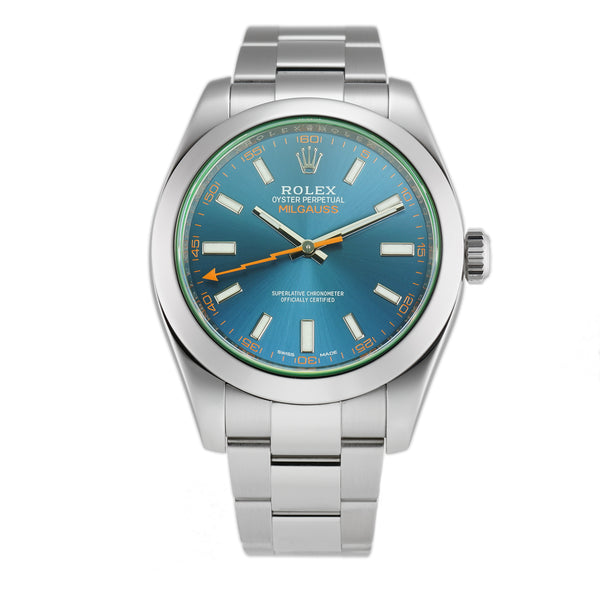 40mm Green Crystal Z-Blue Dial