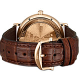 18k Rose Gold 40mm Silver Dial On Strap