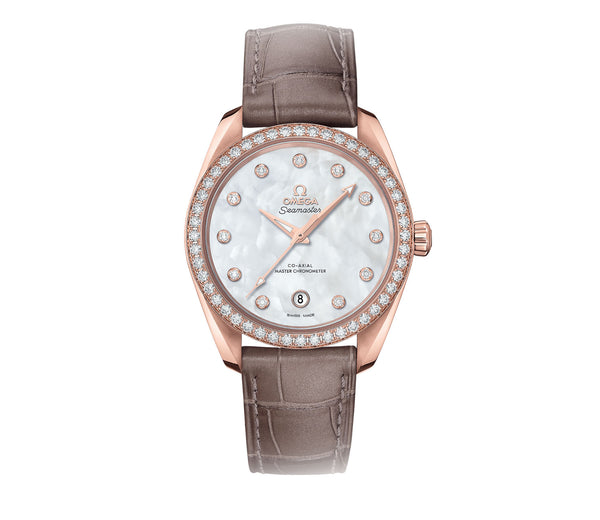 Aqua Terra 150m Co-Axial Master Chronometer Ladies 38mm White Mother-Of-Pearl Dial On Bracelet