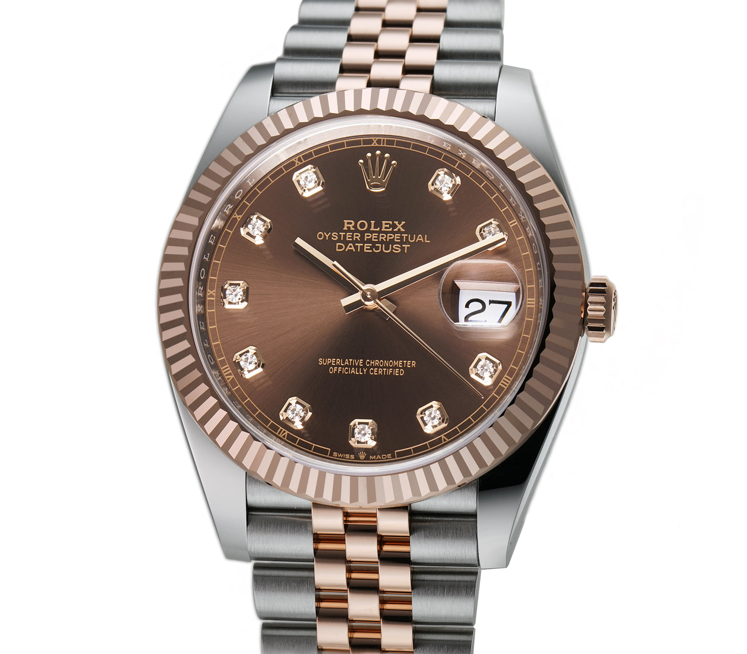 Datejust 41 chocolate sale diamond dial