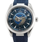 43mm Aqua Terra 150m Co-Axial Master Chronometer GMT Worldtimer Blue Dial