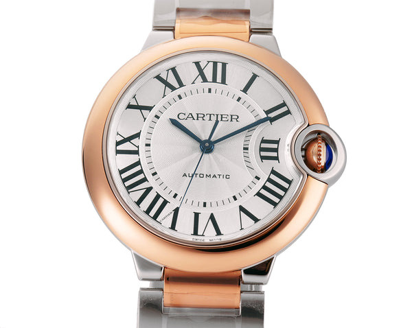 36mm Steel & 18k Rose Gold Silver Roman Dial Automatic