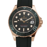 37 18k Eversose Gold Ceramic Bezel Black Dial Oysterflex