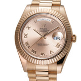 41mm 18k Everose Gold President Rose Roman Dial Full Set 2015
