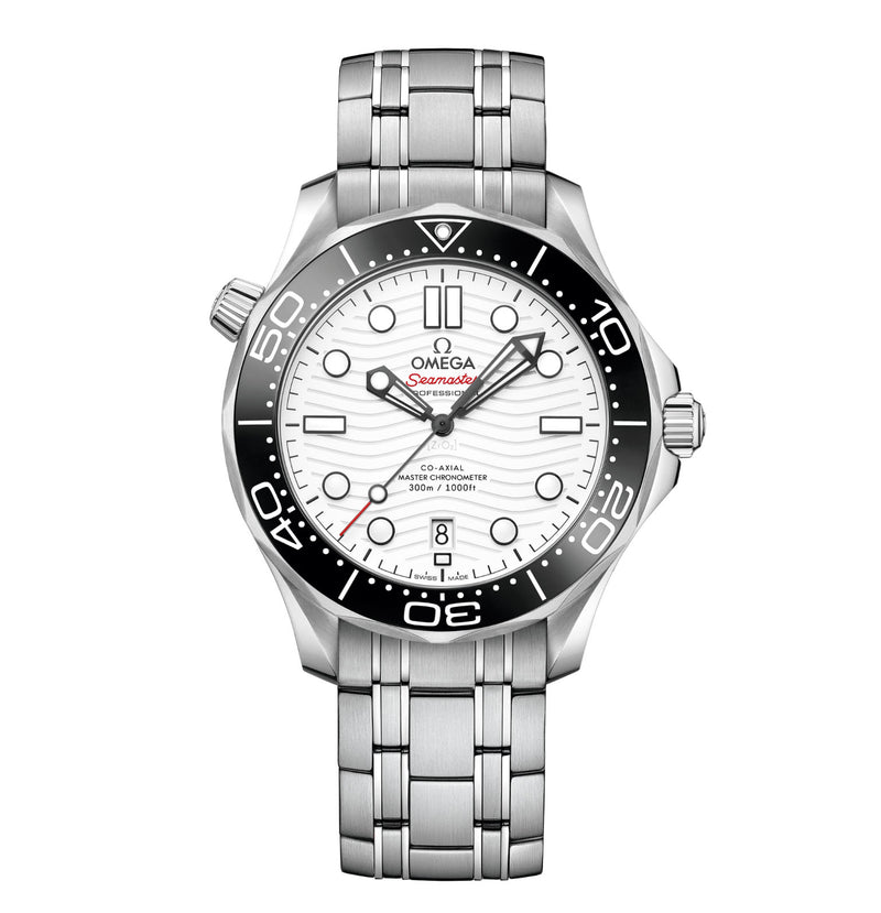 Diver 300m Co-Axial Master Chronometer Ceramic Bezel Steel 42mm White Dial