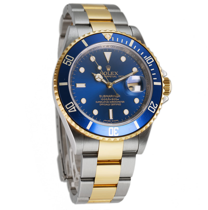 Steel & 18k Yellow Gold Blue Dial V Serial 2009