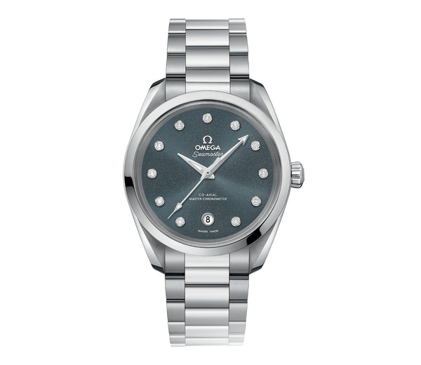 38mm Aqua Terra 150m Co-Axial Master Chronometer Ladies Blue-Grey Dial On Bracelet