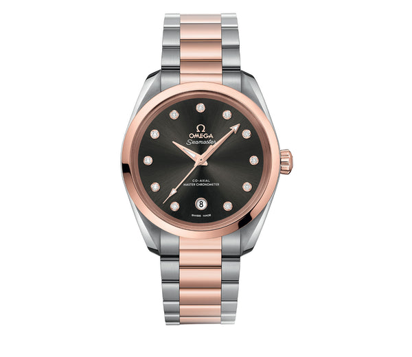 Aqua Terra 150m Co-Axial Master Chronometer Ladies 38mm Glossy Grey Dial On Bracelet