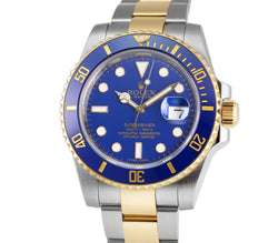 40mm Steel and Yellow Gold Ceramic Bezel Blue Dial Box and Papers 2013