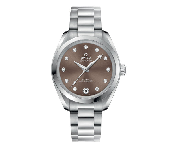 34mm Aqua Terra 150m Co-Axial Master Chronometer Ladies Brown Dial On Bracelet